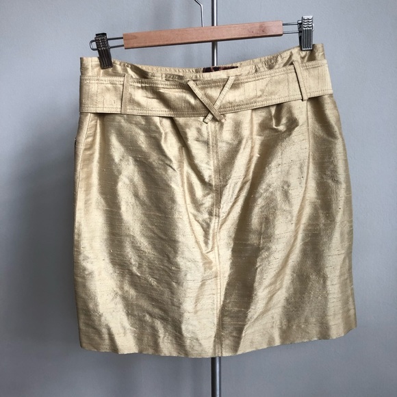 Pink Tartan Silk Skirt lined in leopard - Picture 2 of 3